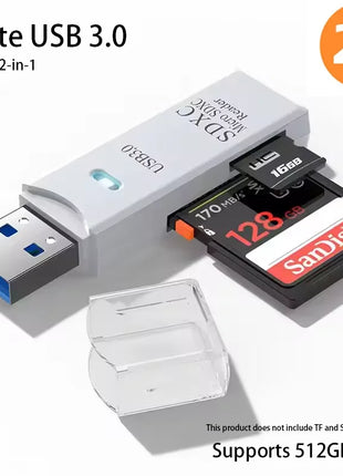 Lettore di schede USB 3.0 multifunzionale 2 in 1Micro SD TFMemoryCardReaderUSBFlashDrive Adattatore per schede per PC Accessori per laptop