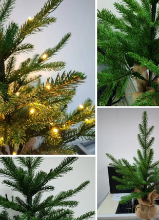 Piccolo albero di Natale Materiale 100% PE con luci a LED Albero di Natale da tavolo 45 cm / 60 cm Decorazioni per l'atmosfera della festa di Natale