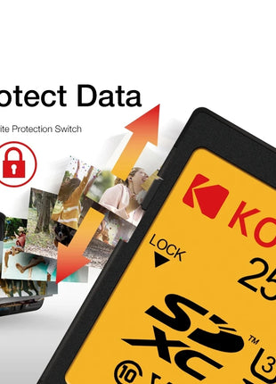 Scheda SD KODAK per fotocamera Scheda di memoria C10 ad alta velocità da 100 MB/s 32 GB 64 GB 128 GB 256 GB SDXC A1 U3 V30 UHS-I scard per 4K HD SLR DV