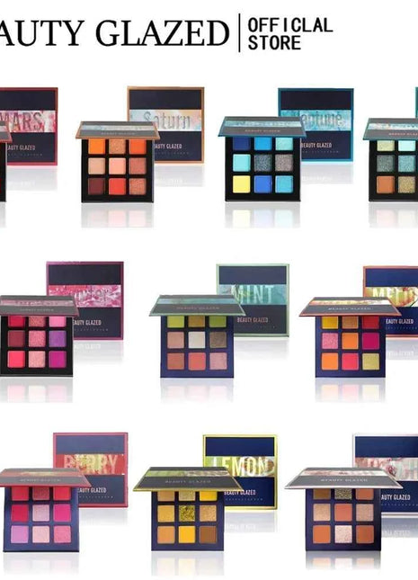 Beauty GLAZED Eyeshadow Palette 9 Color Shimmer Matte Longlasting Waterproof Palette Makeup