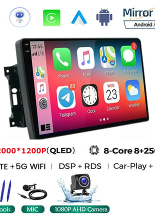 Android 14 Car Radio QLED GPS Navigation Multimedia Player For Jeep Compass/Commander/Grand Cherokee/Wrangler/Liberty AutoRadio - Riparo82