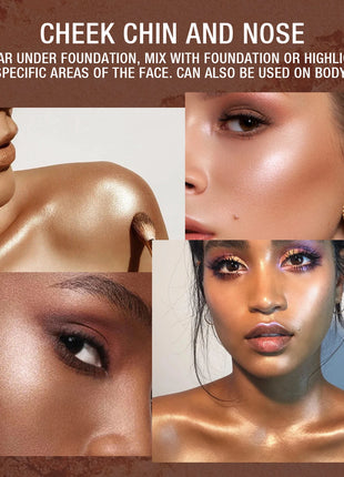 Highlighting and Contouring Palette 5 Colours All-in-One Makeup Palette Stereoscopic Natural Highlighting Makeup Palette - Riparo82