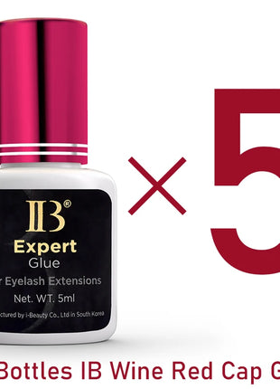 IBeauty Expert Glue For False Eyelashes Extensions Supplies Adhesive Wine Red Cap 5ml Korea Original Makeup Tools Lava Lash - Riparo82