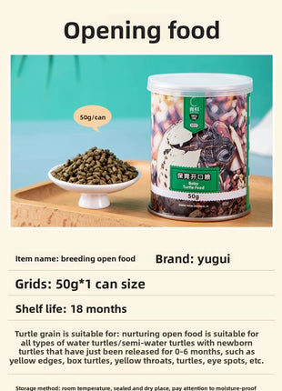 YUR KWAI Turtle Food - Pellets for Baby&Adult Turtles-High Protein,Easy Digest for Red-Eared Slider,Grass Turtle,Mud/Musk Turtle - Riparo82