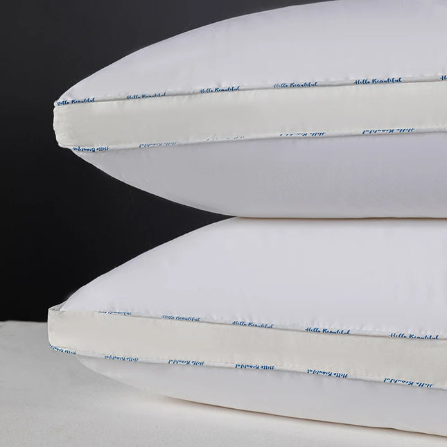 Sleeping Pillows for Bedroom Double Top Bed Stuffed Hotel Five-star Soft Orthopedic Pillow 48*74 Solid Color Extension Cushion