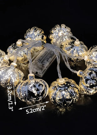 1.5M 10LED Halloween LED Light String Horror Eyeballs Pumpkin Spider Bat Skull Lamp Trick Or Treat Happy Halloween Party Decor - Riparo82