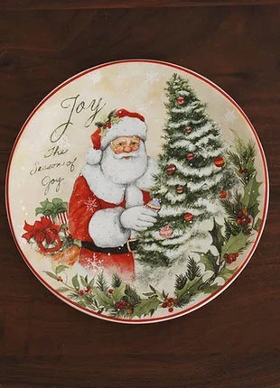 Piatti in ceramica a tema natalizio Set di stoviglie per la cena Colore Sottosmalto Processo Caffè Zuppa Tazza Ciotola Piatto da bistecca di Babbo Natale - riparo82