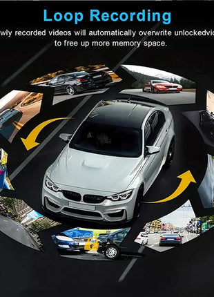 Car Dash Cam 4 Channel Black Box With GPS WIFI FHD 1080P Front Driving Camera Left Right Rear Night Vision 24H Parking Monitor - Riparo82