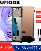 Display AMOLED Per Xiaomi Mi 11 Lite LCD M2101K9AG M2101K9 Touch Screen Digitizer Assembly Per Xiaomi Mi 11 Lite 5G Display LCD - riparo82