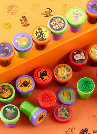 12/24pcs Creative Cartoon Pumpkin Bat Seal Halloween Party Toy Children Birthday Party Small Gifts Kids Favour Gift Bag Fillers - Riparo82