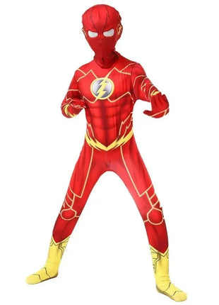 Costume Flash Man Carnevale 2026 - Set 2 Pezzi con Maschera e Copricapo Bambini