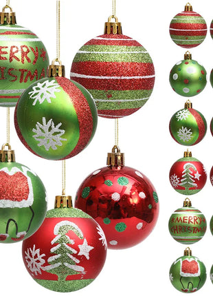 Palline di Natale Ornamento Palline di Natale pendenti scintillanti per la decorazione dell'albero Palline di caramelle per la festa natalizia al coperto della casa di Natale - riparo82