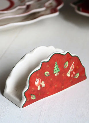 Tesoro tedesco Porcellana dura Giocattolo natalizio Joy Piatto piano multi-angolo Tazza di Natale Piattino Ciotola Candeliere - riparo82