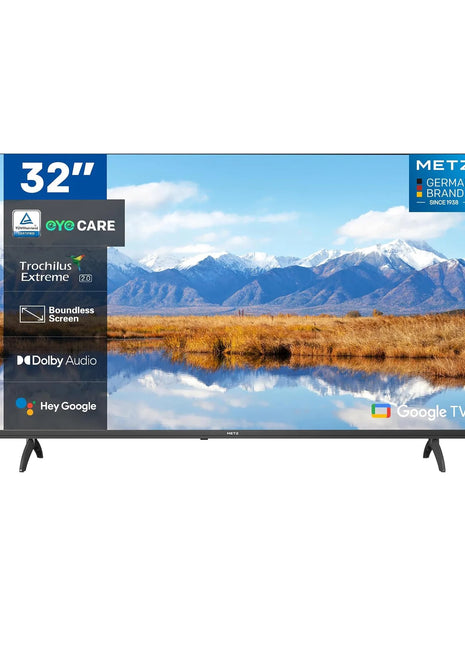 Metz 32Mte6000Y Tv 32" Hd Google Tv |   Eyecare 3.0, Hdr10, Dolby Audio, Bluetooth Remote Control, Borderless Frame, Black - Riparo82