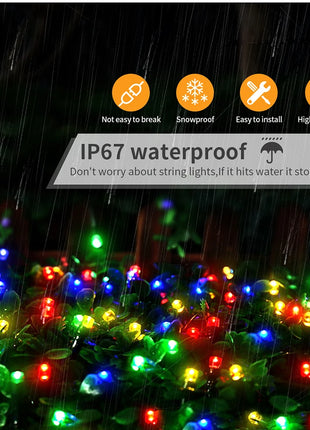 Luce natalizia per esterni Ghirlanda di Capodanno Lampada 100m 20m Scintillio LED String Vacanza Matrimonio Luci decorative adornos de navidad