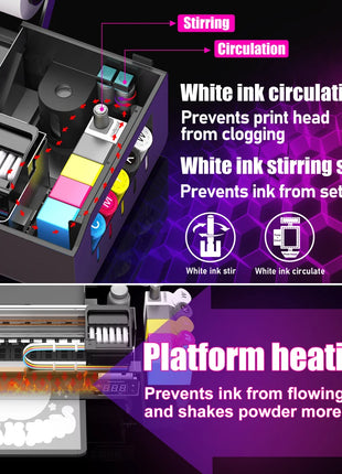 Stampante A3 DTF/Stampante A3 XP600 DTF/Stampante A4 L805 DTF Macchina da stampa per magliette per stampante a trasferimento diretto in legno metallico