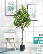 Simulation Green Plant Simulation Lemon Tree Pot Large Green Plant Bonsai Shopping Mall Restaurant Decoration on The Ground