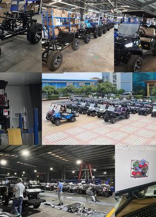 Buggy Golf Elettrico 4 Passeggeri Sollevato - Carrello Club 4 Ruote Nuovo - riparo82