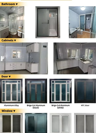 Casa mobile per contenitori Casa modulare prefabbricata espandibile Casa minuscola Soggiorno Cabina per ufficio Custodia prefabbricata impermeabile