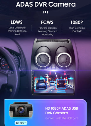 Hizpo 8G+128 AI Voice Car Radio Android Auto Multimedia For Nissan Qashqai J10 2006 2007 2008-2013 Carplay 4G 2din GPS autoradio - Riparo82