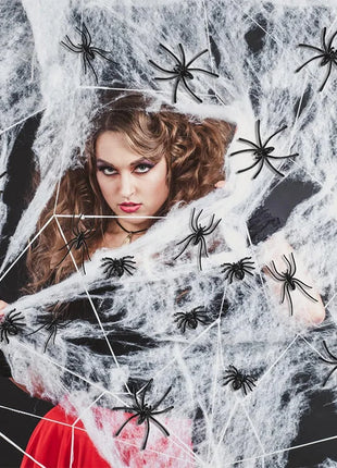 4.5x5cm Artificial Plastic Spiders Mini spider Black Fake Spiders Halloween Prank Props for Halloween DIY Party Decoration - Riparo82