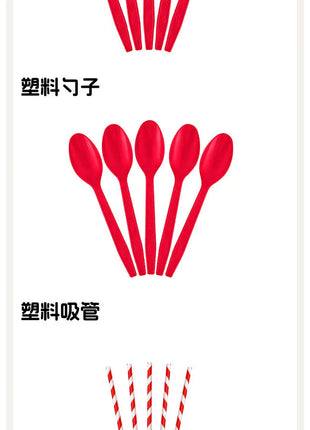 Set di stoviglie per feste di Natale da 10 pezzi, stoviglie usa e getta per albero di Natale, bicchieri di carta, piatti di carta, stoviglie natalizie all'ingrosso - riparo82