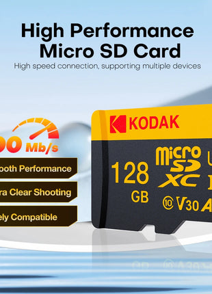 Scheda di memoria Kodak Ultra 512 GB 256 GB 128 GB 64 GB 32 GB Scheda Micro SD Scheda di memoria SD MicroSDXC Class10 Scheda Flash TF originale da 100 MB