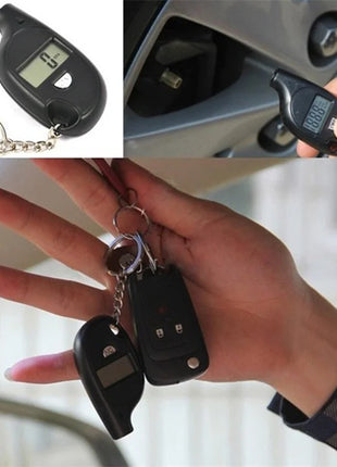 Mini Keychain Style Tire Gauge Digital Lcd Display Car Tire Air Pressure Tester Meter Auto Car Motorcycle Tire Safety Alarm New - Riparo82