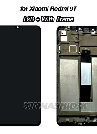 6.53 "AAA + Qualità Per Xiaomi Redmi 9T J19S M2010J19SG M2010J19SY Display LCD Touch Screen Con Cornice e Coperchio Della Batteria Digitizer - riparo82