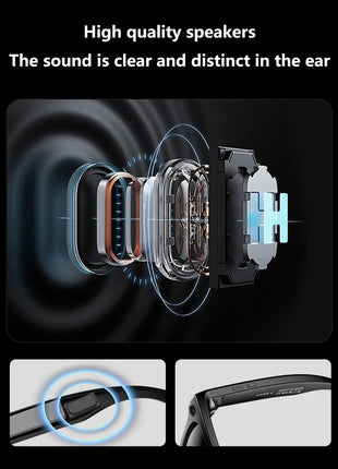 Xiaomi AI Smart Glasses with Camera Sunglasses Mini Camera Video Recorder Wireless Bluetooth Call Anti-blue Glasses for Man Wome - Riparo82