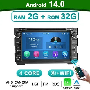 Wireless Carplay Android 14 Auto 7'' autoradio For KIA Ceed Venga 2010-2016 Android AUTO 2din Car Radio Multimedia Screen 4G LTE - Riparo82