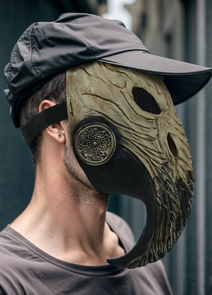 Gothic Black Death Plague Doctor Mask Halloween Party Cosplay Steampunk Bird Beak Mask Scary Costume Long Nose Crow Beak Masks - Riparo82