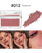 Matte Natural Cheek Tint Blush Palette Face Contouring Face Blusher Single Waterproof Matte Peach Rouge Contour Shadow Palette M - Riparo82