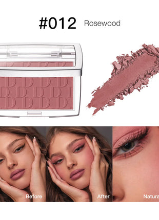 Matte Natural Cheek Tint Blush Palette Face Contouring Face Blusher Single Waterproof Matte Peach Rouge Contour Shadow Palette M - Riparo82