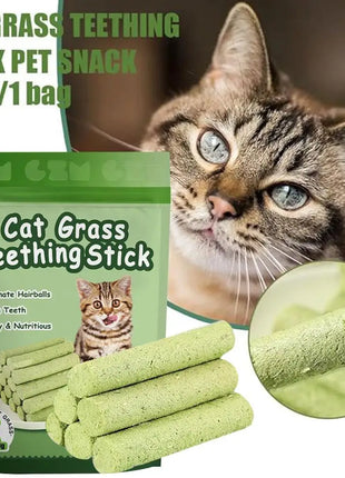 1 Bag Cat Grass Teeth Grinding Stick Pet Snacks Hairball Removal Mild Hair Row Ready To Eat Cat Baby Cat Teeth Cleaning Sticks - Riparo82