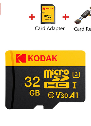 Scheda Micro SD Kodak Ultra oro nero 128 GB 32 GB 64 GB 256G Scheda di memoria TF Schede di memoria Flash Card per fotocamera del telefono + lettore di schede