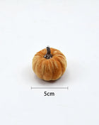 10pcs Velvet Artificial Pumpkin Decor Desktop Pumpkin Ornament Autumn Fall Thanksgiving Harvest Festival Halloween Decoration - Riparo82