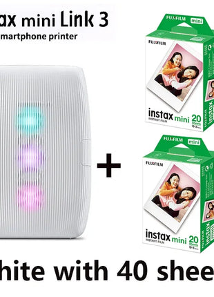 Stampante originale Fujifilm Instax Mini Link 2/Link 3 Stampanti per fotocamere Instax (20/40 fogli di pellicola bianca Instax Mini)