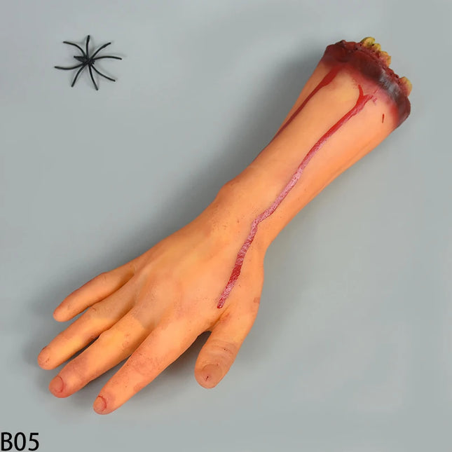Horror Halloween Decor Horrible Horror Broken Hand Foot Latex Fake Leg Foot Brain Heart Haunted House Prop Halloween Party Decor
