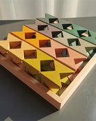 Giocattoli Montessori che costruiscono blocchi di farfalle impilabili in legno per giochi educativi per bambini - riparo82