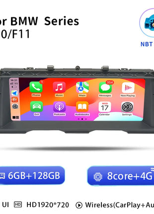 Uckazy 8 Core Wireless Carplay AutoRadio Android 14 For BMW 5 Series F10 F11 2010-2016 CIC NBT Car Multimedia Screen Player GPS Navigation Stereo Carplay Audio - Riparo82