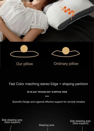 Neck Pillow Help Sleep And Protect The Neck Cervical Orthopedic Household Soybean Fiber SPA Massage Pillow For Sleeping New - Riparo82
