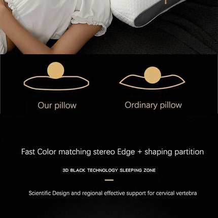 Neck Pillow Help Sleep And Protect The Neck Cervical Orthopedic Household Soybean Fiber SPA Massage Pillow For Sleeping New