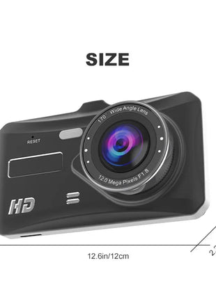 Dashcam 24H Touch Night Vision FULL HD 1080P Front And Rear Camera 4.0 Inch CAR DVR Mirror Digital Video Recorder Dvr Black Box - Riparo82
