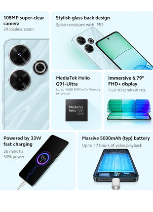 Global Version Xiaomi Redmi 13 Smartphone 108MP super clear camera MediaTek Helio G91 Ultra 33W fast charging 5030mAh battery - Riparo82