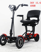 4 Wheel Folding Electric Scooter For Disabled Double Motor 250W 36V Foldable Travel Mobility Scooter Adult With Reverse - Riparo82