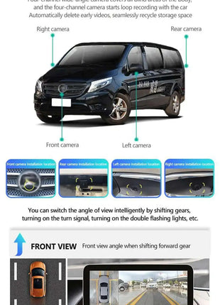 For Mazda 3 Axela 360 Panoramic System For Mazda CX-9 CX-5 CX-4 CX-7 Original Car Screen Upgrade 3D 1080P 360 Recording Cameras - Riparo82