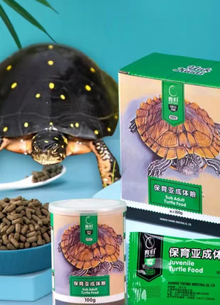 YUR KWAI Sub-Adult Turtle Food - Protein Pellets for Red-Ear Slider/Terrapin/Box Turtle-Shell Hardening Formula with Calcium&D3 - Riparo82