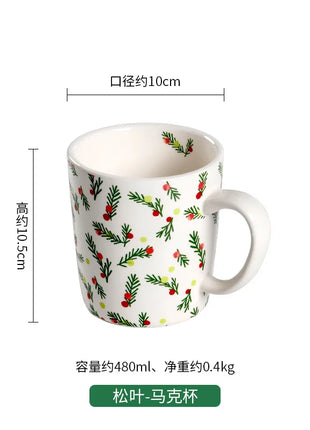 Piatto da pranzo in ceramica Goblin natalizio Piatti da dessert per bistecche di Babbo Natale Piatto da insalata per spaghetti Stoviglie per la decorazione della casa - riparo82