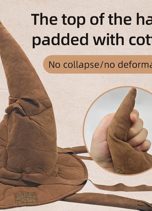 Anime Movies Witch Wizard Hat Potters Sorting Hat Leather Halloween Party Props Dress Up Hat Men Cosplay Costume Accessories - Riparo82